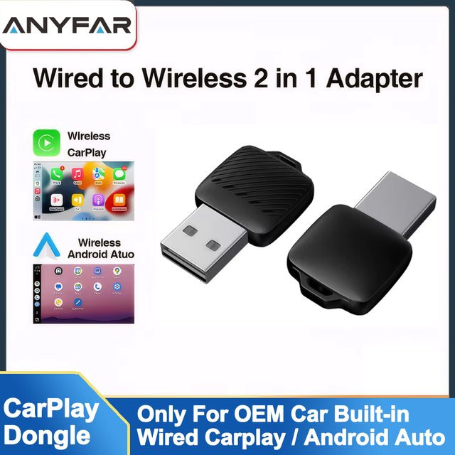 EzoneTronics AI Smart Box Auto Adapter mit Wired CarPlay und Wireless CarPlay sowie Wireless Android Auto in Schwarz - Bild 1