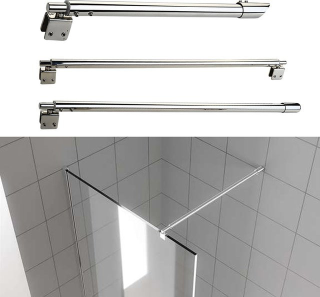 LEENKEA Duschwand-Stützstange aus Edelstahl für 8–12 mm Glasscheiben, Badezimmer-Zubehör, 1 Stück - Bild 1