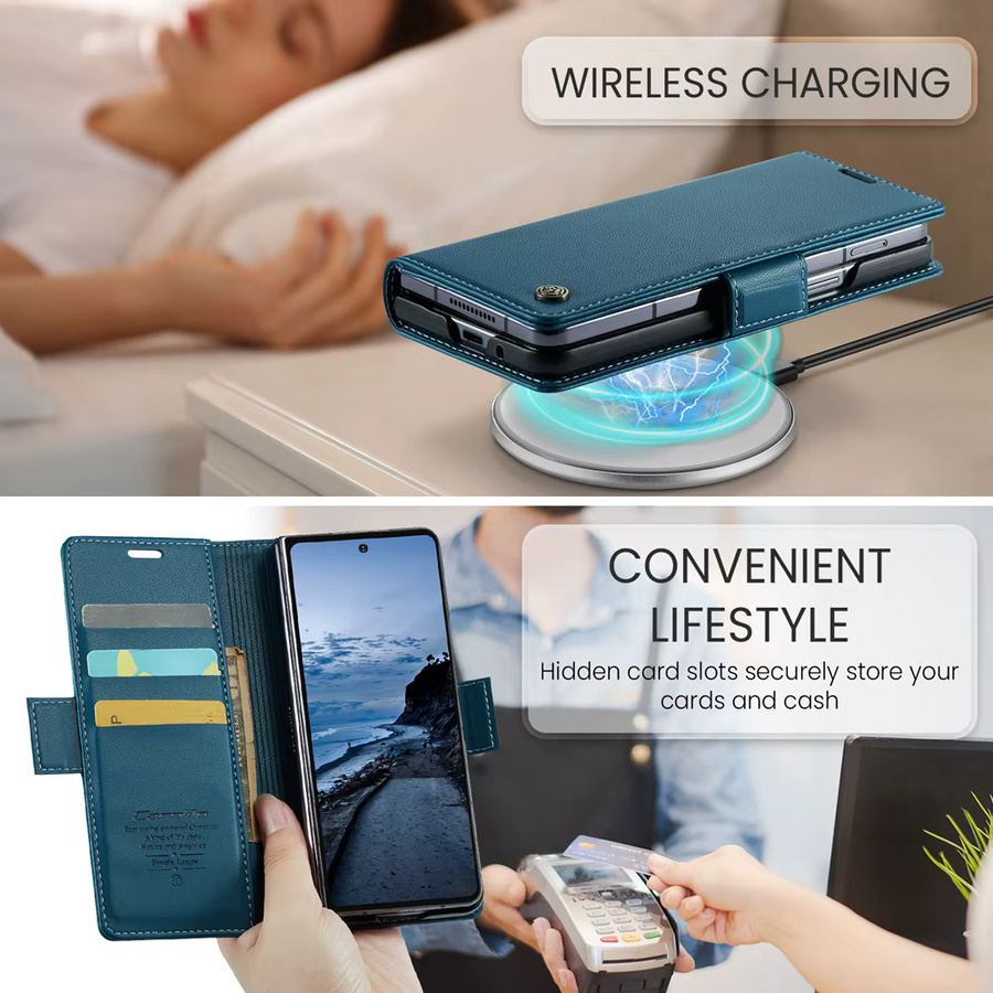 Samsung Flip-Hülle für Galaxy Z Fold 8 Ultra 6 5 4 Fold7 Fold6 Fold5 mit Kartenfächern und Standfunktion in Purple - Bild 2