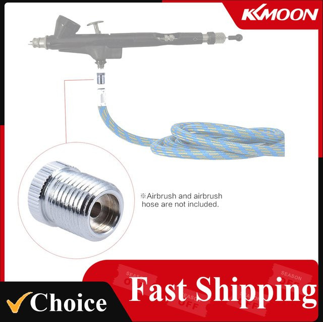 KKMOON Konvertierungsadapter für Airbrush-Armaturen, Gewindeadapter auf 1/8 Zoll BSP, Farbe: Silber - Bild 1