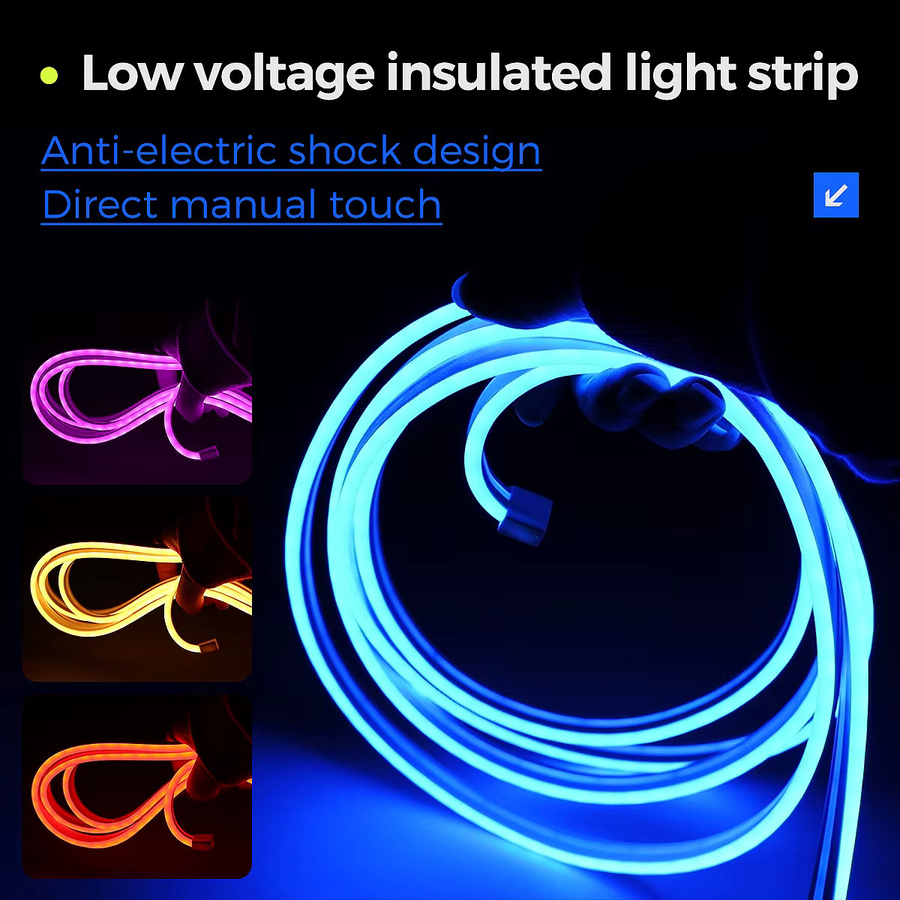 Flexibles RGB LED Neon Lichtseil mit App-Steuerung und Musik-Sync, 10m, Multicolour - Bild 2
