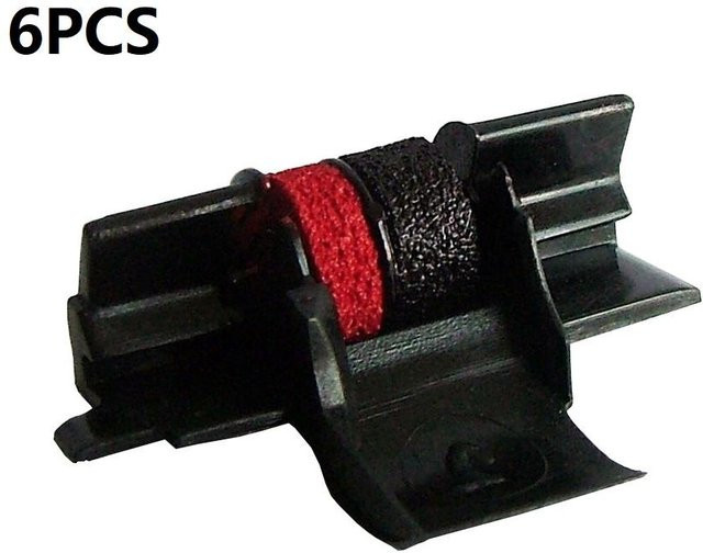 6er Set PHYUN-autoparts Tintenrollen IR-40T in Schwarz und Rot als Ersatz für Sharp und Casio Taschenrechner - Bild 1