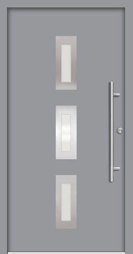 Splendoor Haustür PULA Prime aus Aluminium mit Glaseinsatz in Verkehrs-Grau, Höhe: 210,0 cm, Breite: 100,0 cm - Bild 1
