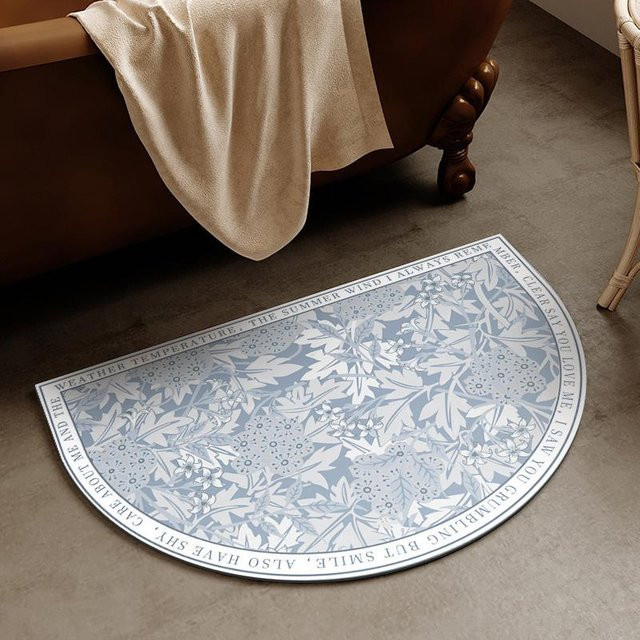 Yiran Furniture Kieselgurmatte mit Blumenmuster, rutschfeste und schnelltrocknende Badezimmer Matte, Breite: 40 cm, Länge: 60 cm - Bild 1
