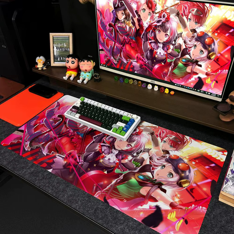 B-BanG D-Dream Mauspad XXL rutschfeste Gamer-Schreibtischunterlage in Schwarz/Mehrfarbig, B: 90 cm, T: 40 cm - Bild 2