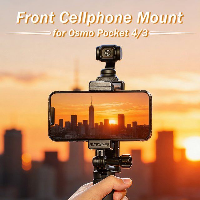 DJI Telefonhalterungsclip für DJI Osmo Pocket 4 und DJI Osmo Pocket 3 Handheld-Aufnahme Erweiterungsadapter in Schwarz - Bild 1