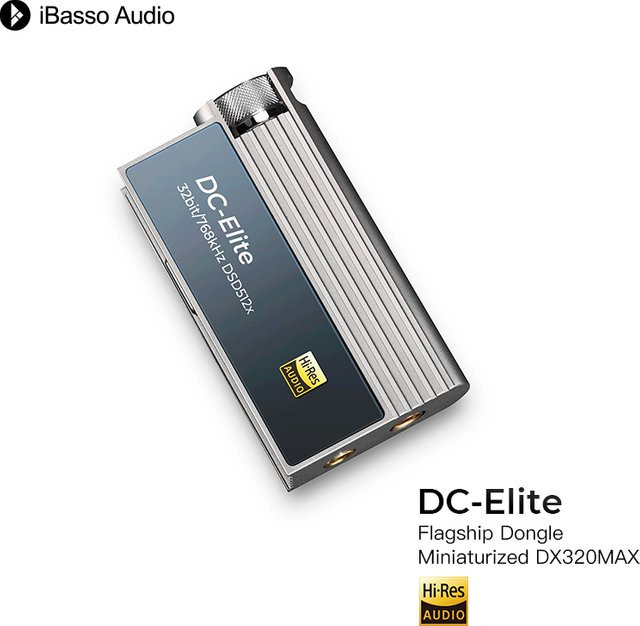 IBasso Jr.DC-Elite Tragbarer USB DAC Dongle Verstärker mit ROHM BD34301EKV Decoder für Android in Grau und Silber - Bild 1