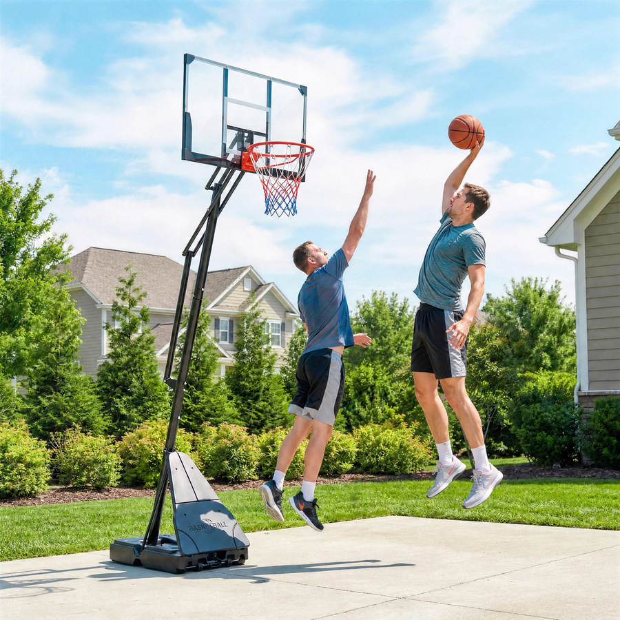 Aosom Basketballkorb Outdoor, Basketballständer, höhenverstellbar, mit Rädern und befüllbarem Standfuß - Bild 2