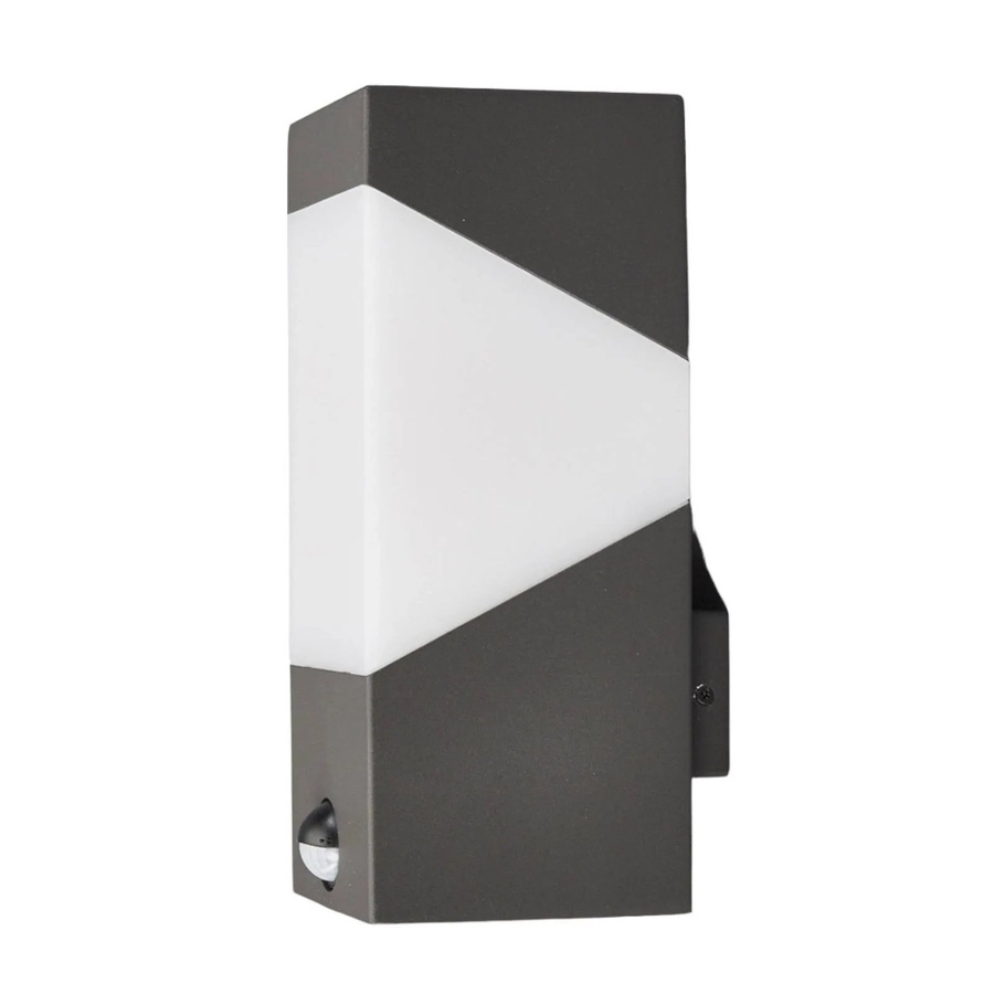 Lucande Wandleuchte Außen Kiran 9619012 in Schwarz aus Aluminium mit Bewegungsmelder, modern, E27, IP44, Höhe: 24,3 cm, Breite: 11,7 cm, Tiefe: 10,0 cm - Bild 2
