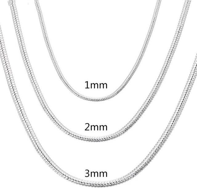 URGOOD Schlangenkette 925 Silber, 3 mm, 75 cm, Damen - Bild 1