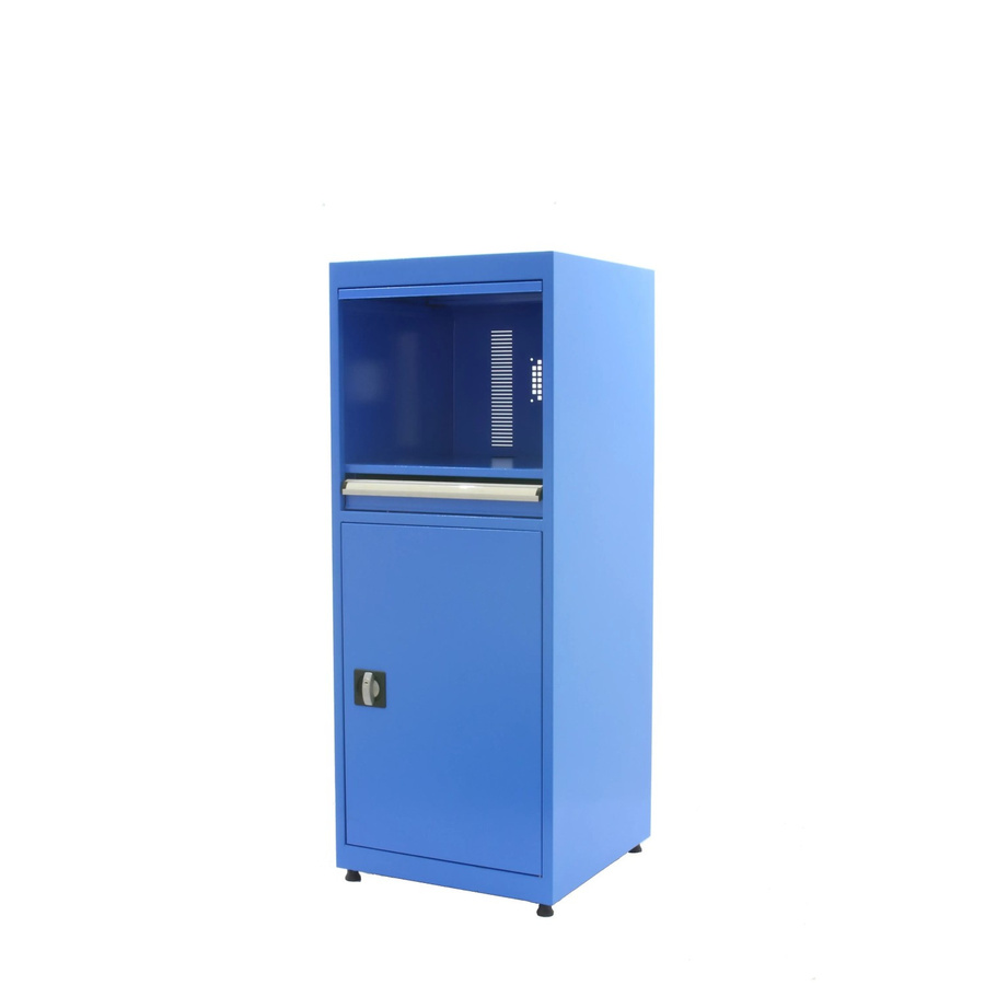 PROREGAL Industrie-PC-Schrank AMEGO Computerschrank mit Schließfach in Blau, H x B x T: 140 x 56 x 57 cm - Bild 2