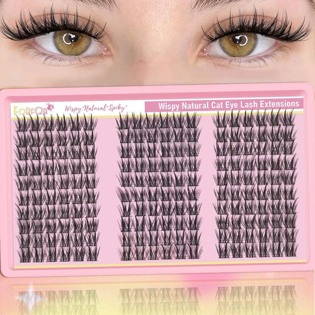 Wimpernset mit Wimpernbüscheln, 180-teilig, natürlich, Unisex - Bild 1