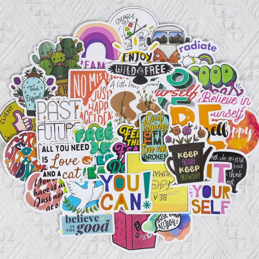 50 Stück motivierende Aufkleber in Multicolour für Wasserflaschen, inspirierende Sticker für Schüler, Jugendliche und Lehrer - Bild 4
