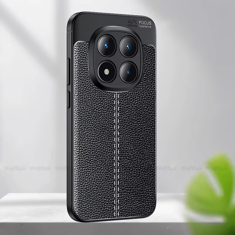 Stoßfeste TPU-Leder-Schutzhülle für Xiaomi Redmi Note 15 Pro 5G, Redmi Note 15 Pro Plus und Redmi Note 15 5G in Schwarz - Bild 2