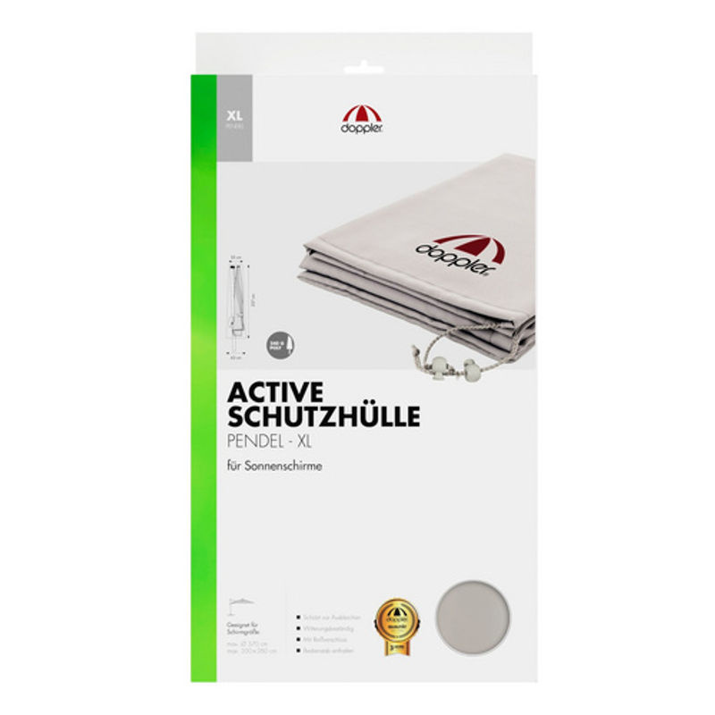 Doppler Active Schutzhülle für Pendelschirme aus Polyester, grau, B/T/H: 350 x 260 x 237 cm - Bild 2