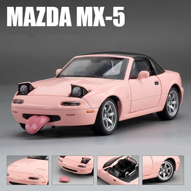 Linyi Mazda Mx-5 Sportwagenmodell, 1:32, mit Ton und Licht, Metall - Bild 1