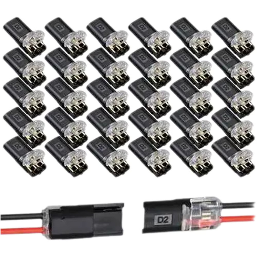 100 Stück JORPETS Elektrische Kabelverbinder Transparent, Schnellverbinder ohne Abisolieren für Doppelleitungs-Kabelverbindungen und Automobil-Anschlussklemmenstecker - Bild 4