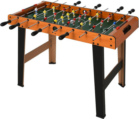 HOMCOM Mini Tischkicker, Kickertisch, Holz-Optik, Naturholz