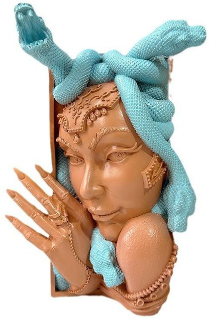 Dekorative Medusa Kopf Buchstütze aus Harz von Binchi Outdoor Equipment, Mehrfarbig, B/T/H: 20,8 x 13,5 x 11,0 cm - Bild 1