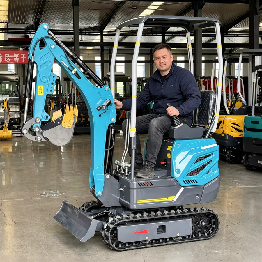 YITUI Minibagger 1,3 Tonnen mit Kabine in Blau - Bild 3