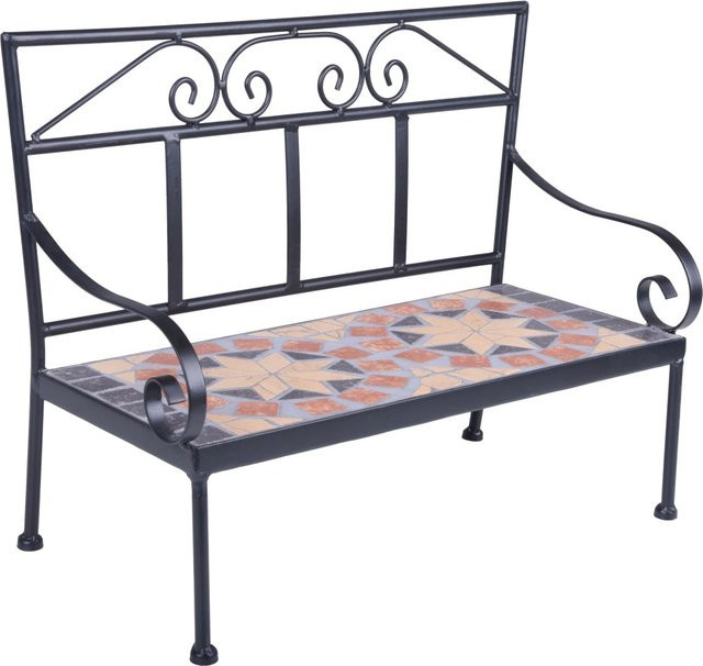 DELUKE Blumenbank SARAH Pflanzenständer aus Keramik und Stahl in Schwarz, B/T/H: 30 x 19 x 39,5 cm - Bild 1
