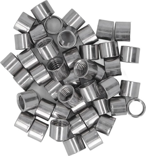 50 Stück M8 Verbindungsmutter aus Edelstahl in Silber für Maschinenreparaturen - Bild 1