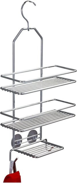 Euroshowers Duschablage Gitterrost Satin Gerade 3 Etagen Chrom Silber Breite: 26 cm - Bild 1
