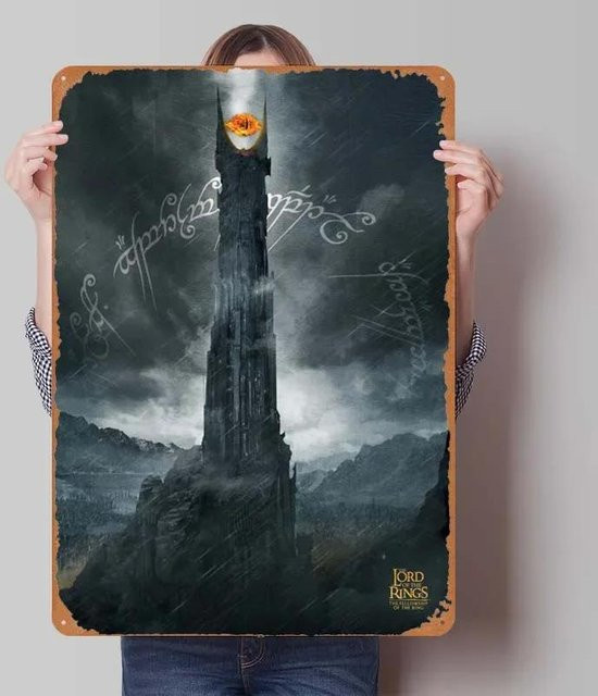 ZX ART Metallschild Mittelerde Vintage Filmposter Wanddeko B/H: 20 x 30 cm - Bild 1