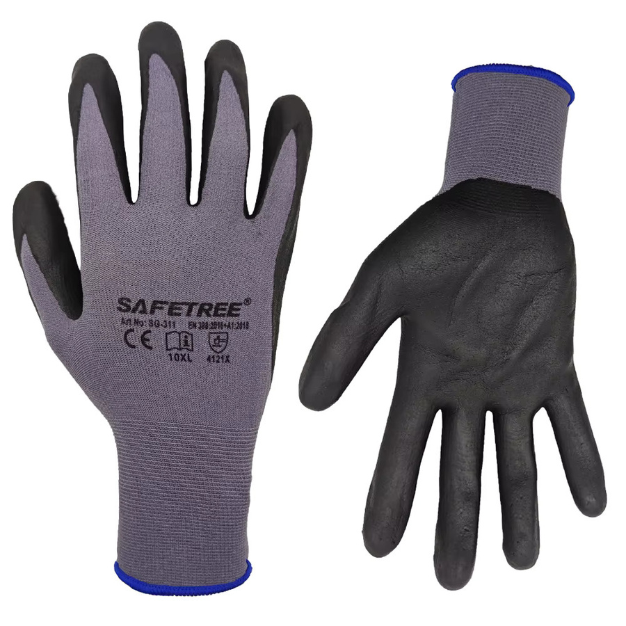 SAFETREE 10 Paar Nitrilbeschichtete Nylon-Sicherheitshandschuhe für Mechaniker - Bild 4