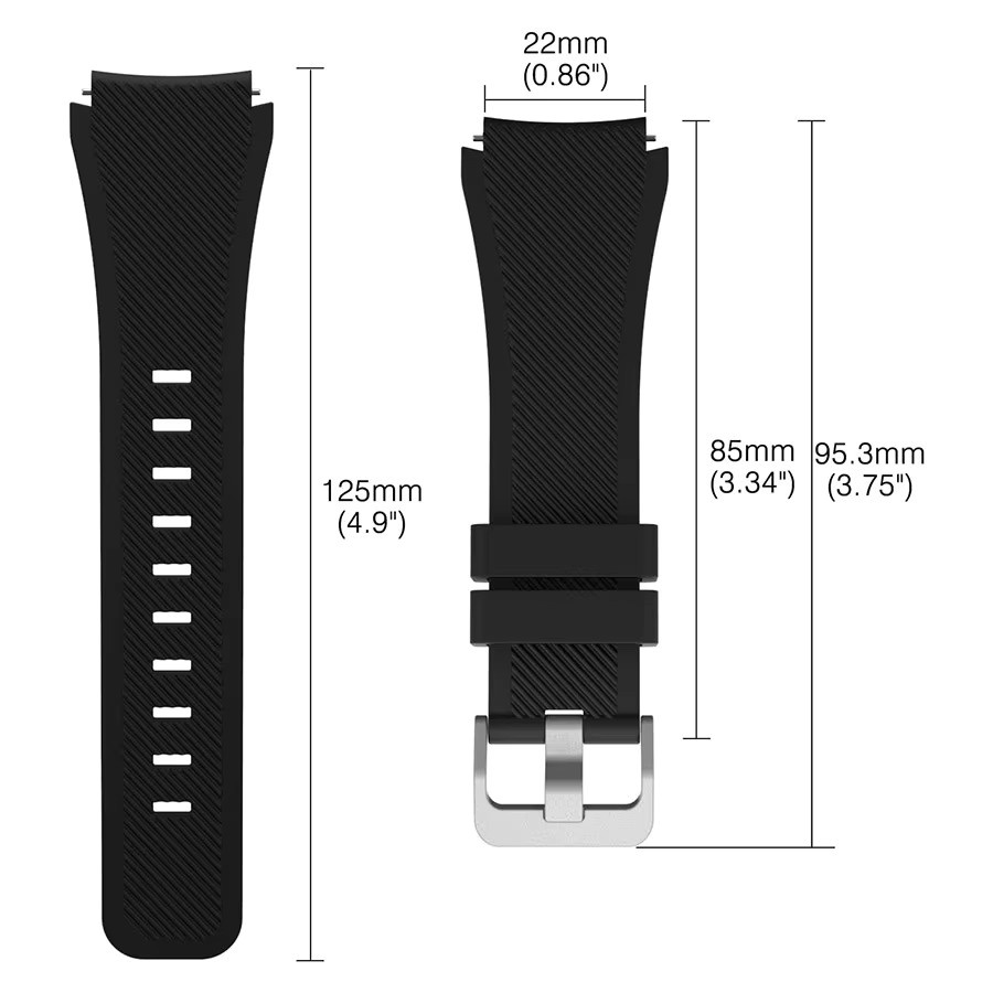 Uhrenarmband Silikon, 22 mm, Unisex - Bild 2