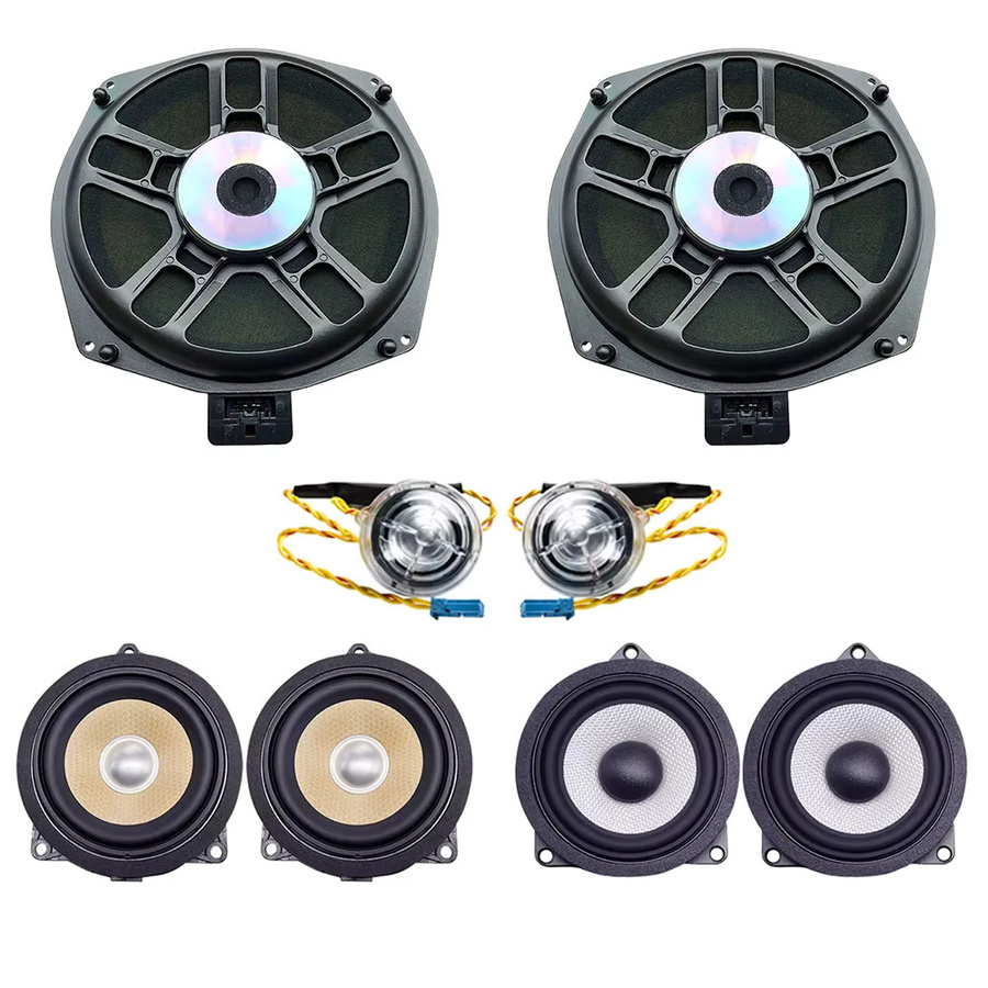 DWVVSL Lautsprecher-Set für BMW 3er Serie F30 F32 F10 G20 und X1 X2 F48 F34 in Schwarz mit Subwoofer, Mitteltönern und Hochtönern für optimierten Audio-Sound - Bild 4