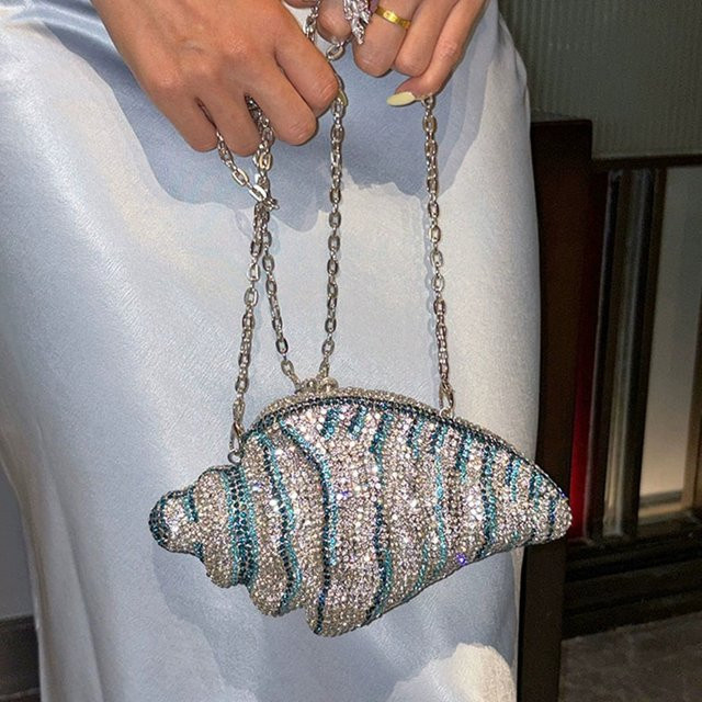 OLOEY Kette, Damen, Blau/Gold, Kristalle, Diamant, Strass - Bild 1