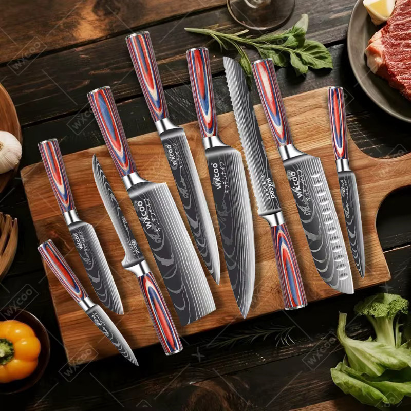 WXCOO Professionelles Japanisches Santoku Chefmesser mit Geschenkbox für Obst und Gemüse - Bild 5