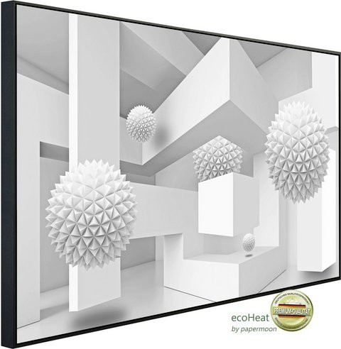 papermoon EcoHeat Infrarotheizung mit Abstrakt 3D Matt-Effekt in Bunt, App-Steuerung und Überhitzungsschutz - Bild 1
