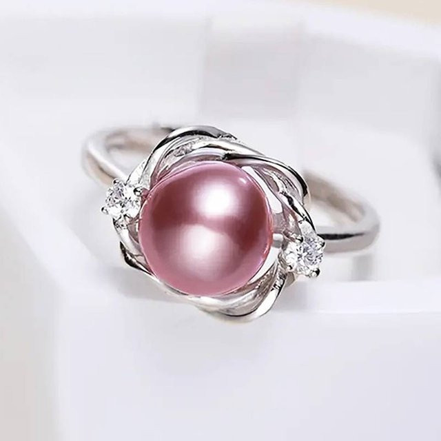 Huitan Damenring, Silber, Perle, Zirkonia - Bild 1