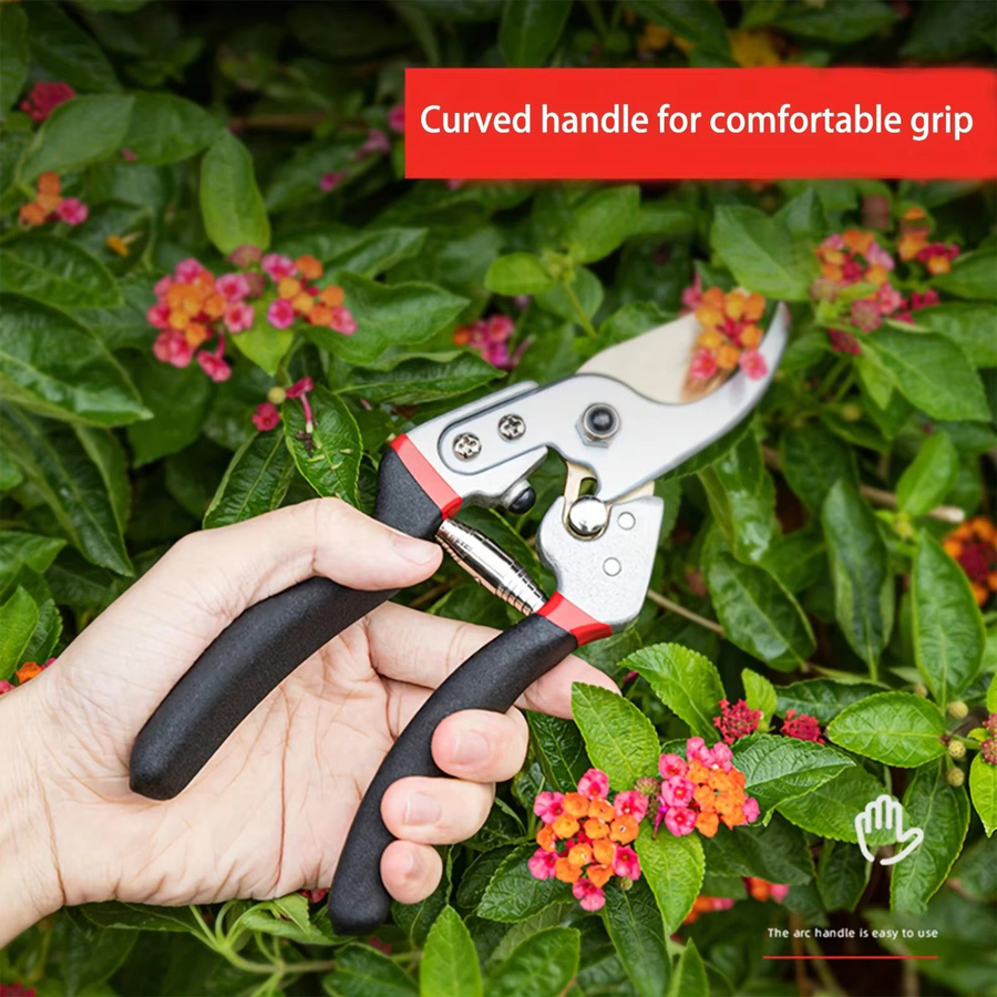 Deli Gartenschere mit Ganzmetallgriff für Äste, Obstzweige und Blumen, 20,32 cm - Bild 2