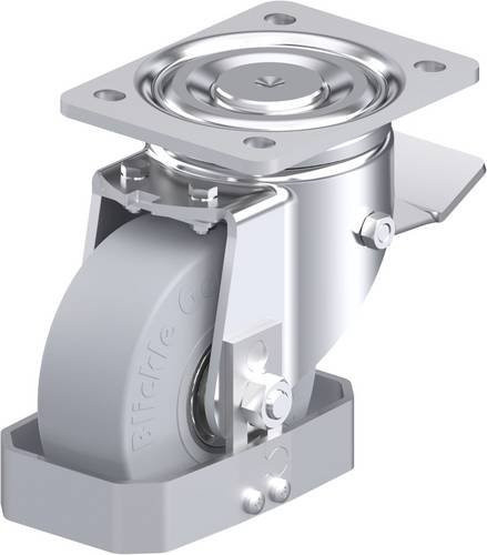 Blickle Stahlblech-Lenkrolle LH-SE 125K-ST-SG-FS in Silber, Rad-Durchmesser: 125 mm, Tragfähigkeit: 320 kg - Bild 1