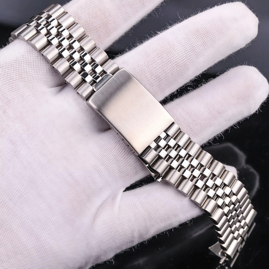 ChronoLink Uhrenarmband Edelstahl, silber, 18mm 20mm 22mm, Unisex - Bild 2