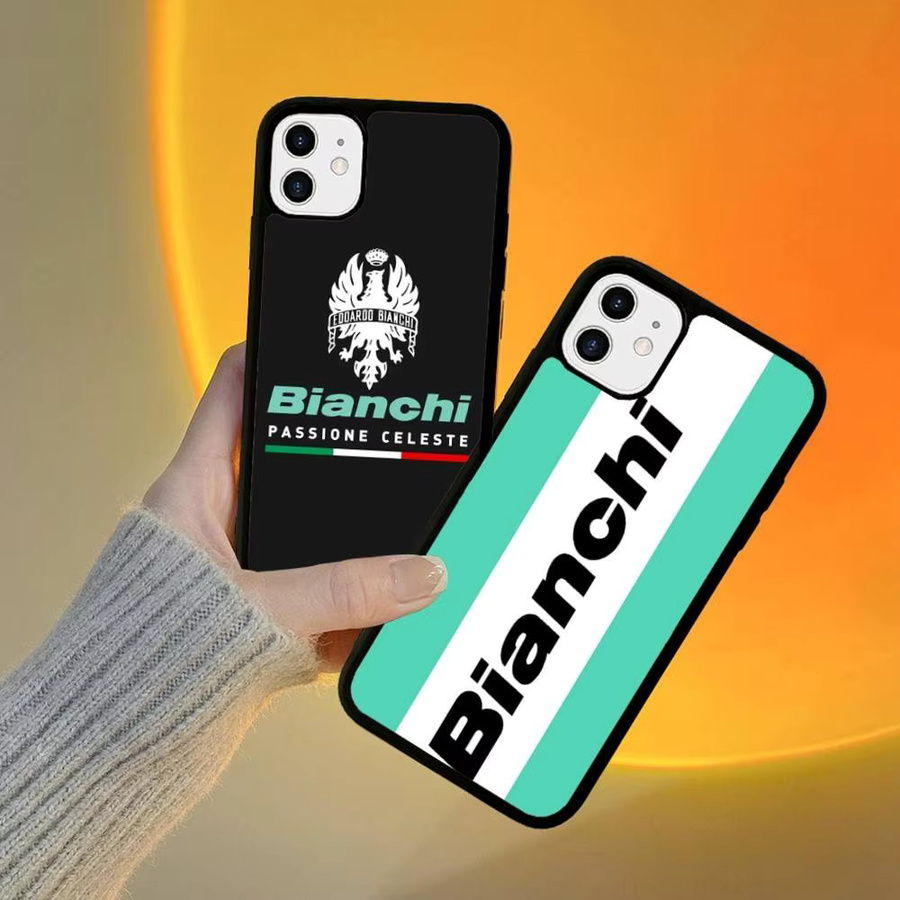 B-Bianchi Logo Handyhülle für iPhone 16 Pro Max 15 14 Plus 14 13 12 11 aus PC und TPU - Bild 3