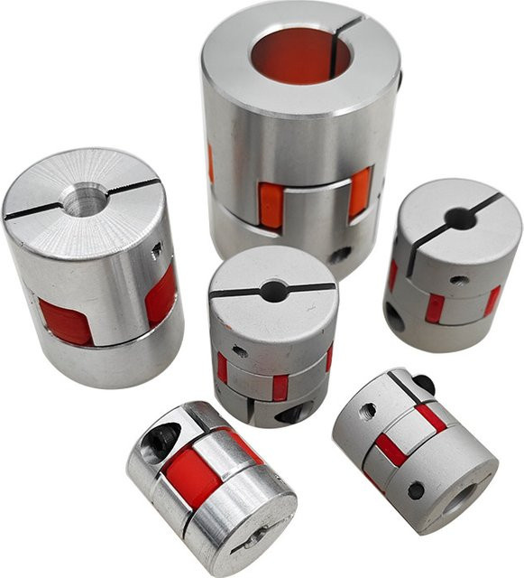 10 Stück CNMAWAY Flexible Motorkupplung aus Aluminium in Silber, D20L25 Spinnenklemm-Kupplung für Präzisions-Mechanik, 5x8mm - Bild 1