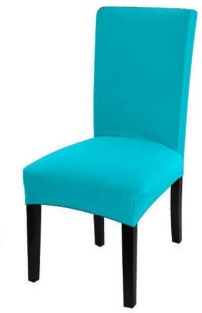 Einfarbiger Stuhlbezug aus elastischem Spandex für Esszimmer und Hochzeiten, Farbe: Himmelblau - Bild 1