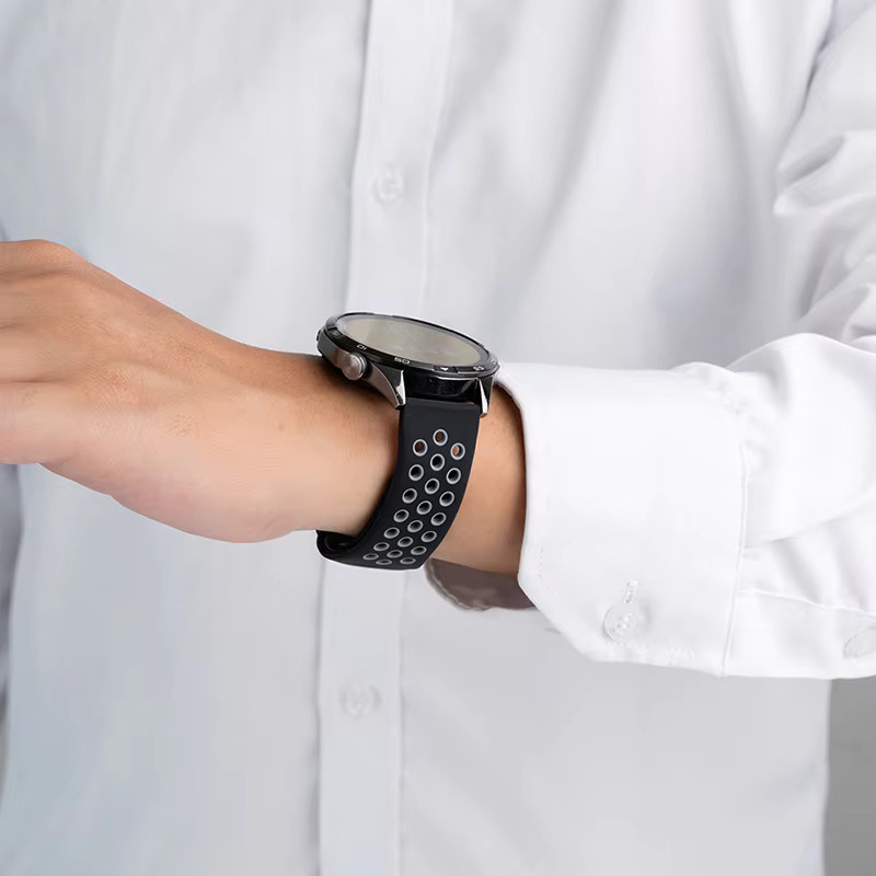 Uhrenarmband Silikon, Schwarz, Unisex - Bild 2