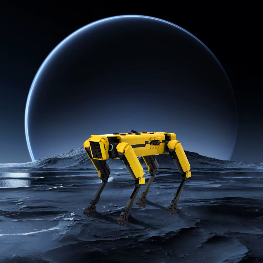 GOBRICKS MOC Boston Dynamics Spot Roboter Modell Baustein Gelb - Bild 3