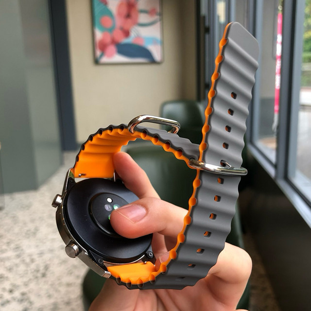Uhrenarmband Silikon, Schwarz, Unisex - Bild 1