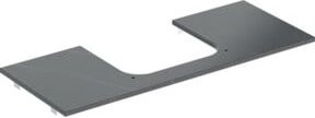 Geberit Waschtisch-Platte One Naturstein Marmor Weiß/Grau, B/T/H: 120 x 47 x 2 cm - Bild 1