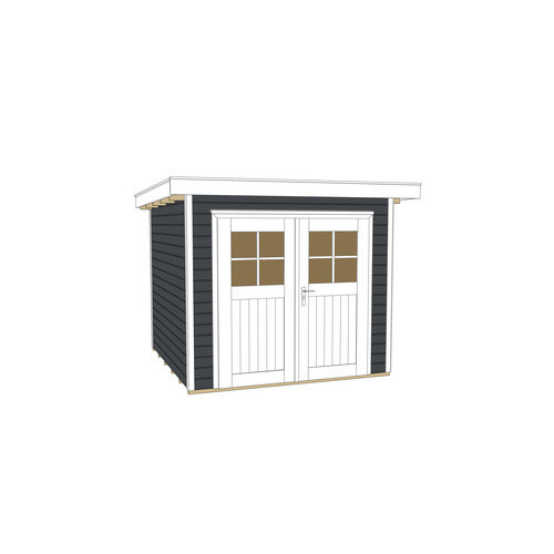 WEKA Gartenhaus 227 Gr.1 aus Massivholz mit Flachdach in Anthrazit, B/H/T: 225 x 217 x 209 cm - Bild 4