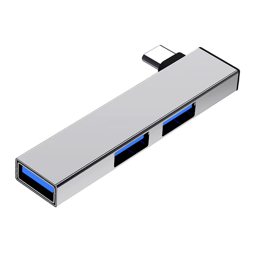 3-in-1 USB-C Erweiterungs-Dock-Hub mit 3 USB 3.0 Ports, 5,0 Gbit/s Übertragungsgeschwindigkeit, Silber - Bild 3
