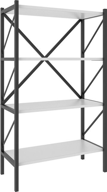 VCM Regal Insasi 4-Fach in Weiß im Industrial Design, B/T/H: 66,0 x 34,0 x 121,0 cm - Bild 1