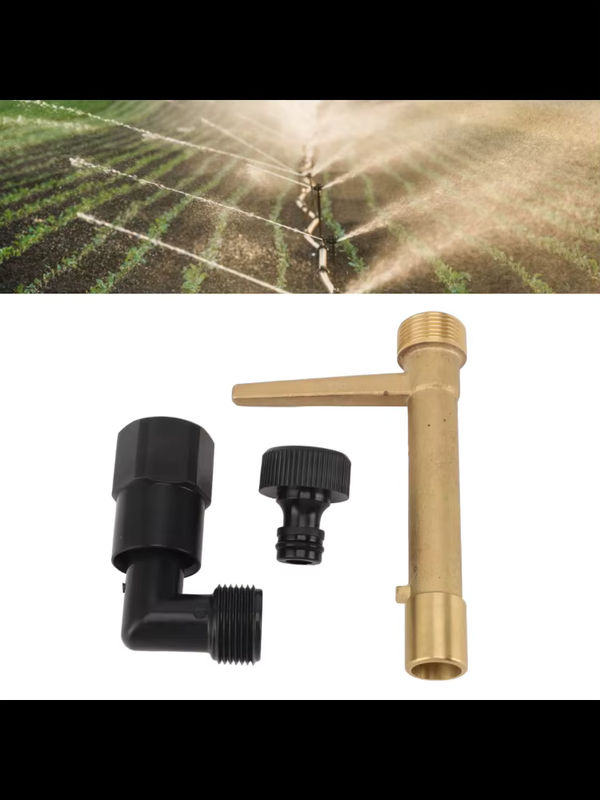 Schnellkupplungsschlüssel aus Messing für Gartenschläuche und unterirdische Bewässerung, G3/4 Zoll, Farbe: Gold - Bild 7