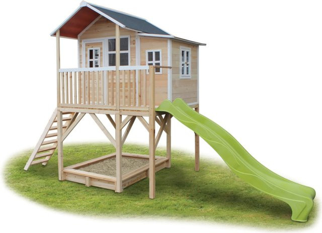 EXIT Toys Loft 750 Holzspielhaus Spielturm in Natur, B/H/T: 190 x 269 x 444 cm - Bild 1